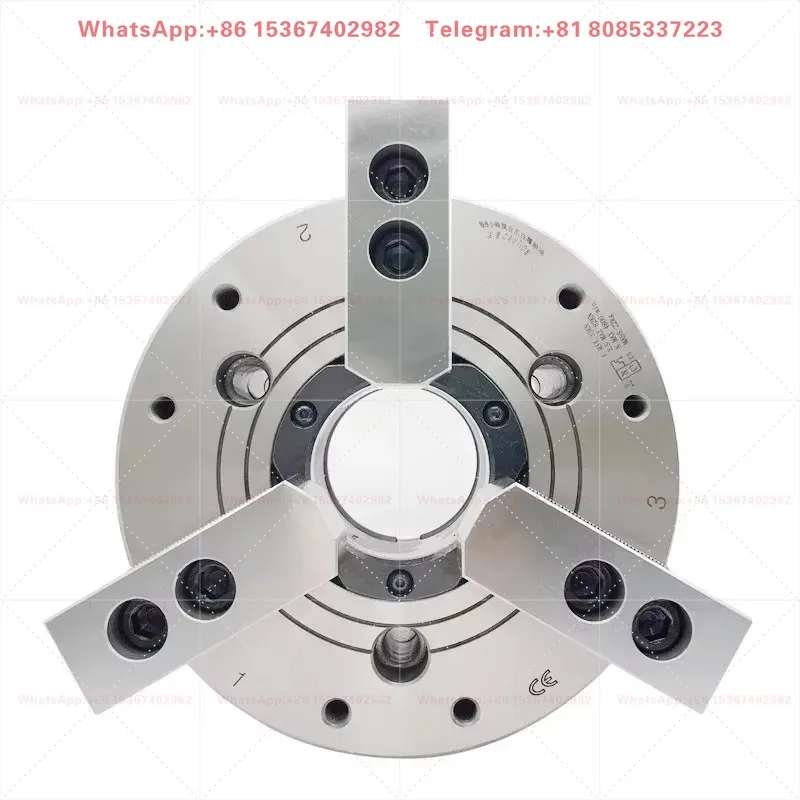 Standard Large Through Hole Extra Large Aperture Hollow 3-Jaw Chuck Hydraulic Chuck 6 8 10 Inch Steel Body High Precision Stable