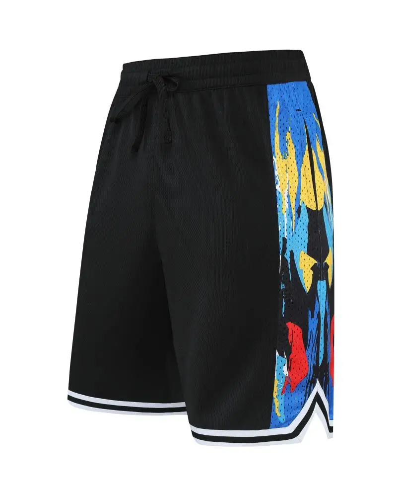 Short de basket-ball longueur genou pour homme, vêtements de sport respirants, séchage rapide, pantalon d\'entraînement de fitness, course à pied,