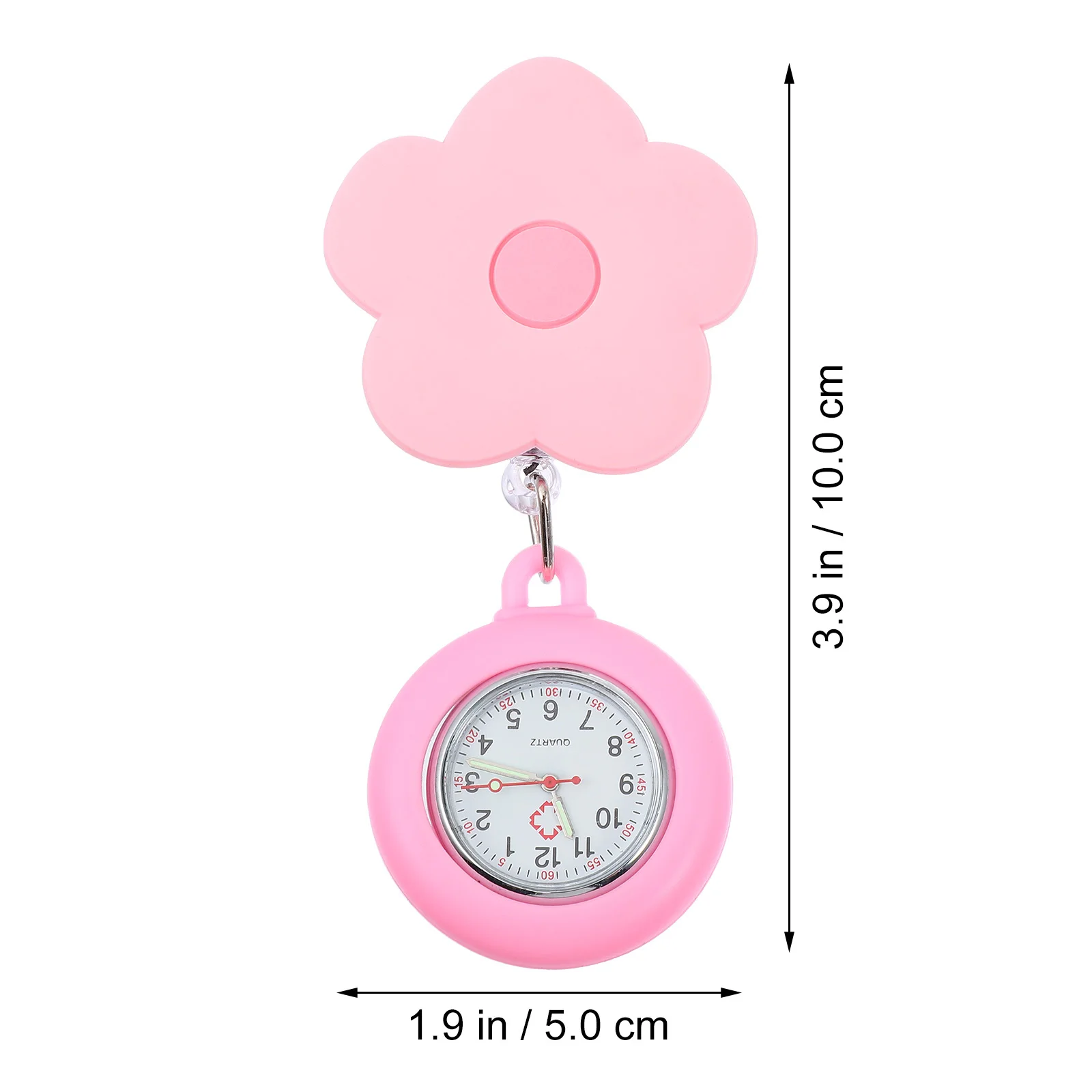 Stretchable Flower Pocket Watch Cartoon Clip-on Design Suitable for Students and Children Easy to View Time Durable Gift