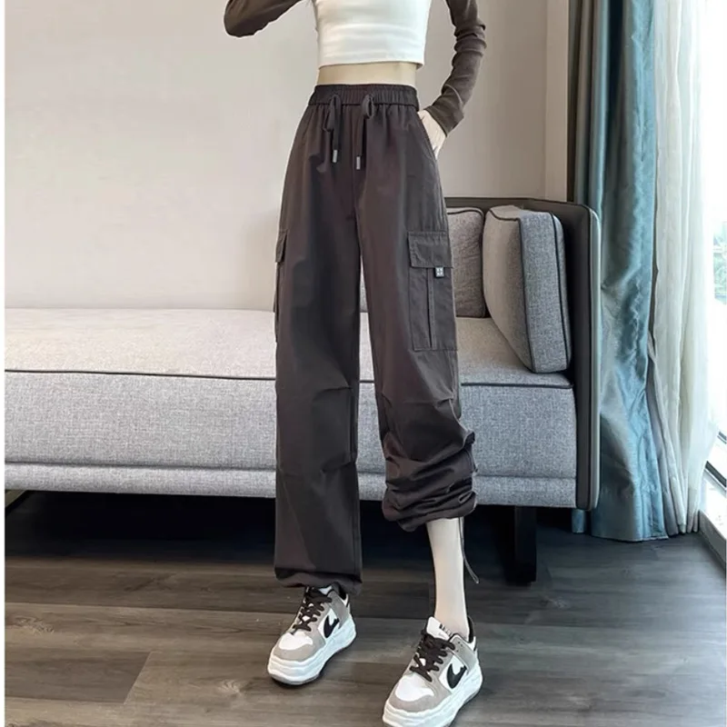 Overalls Women's 2025 New Spring and Summer Loose High-waisted Wide-leg Sweatpants