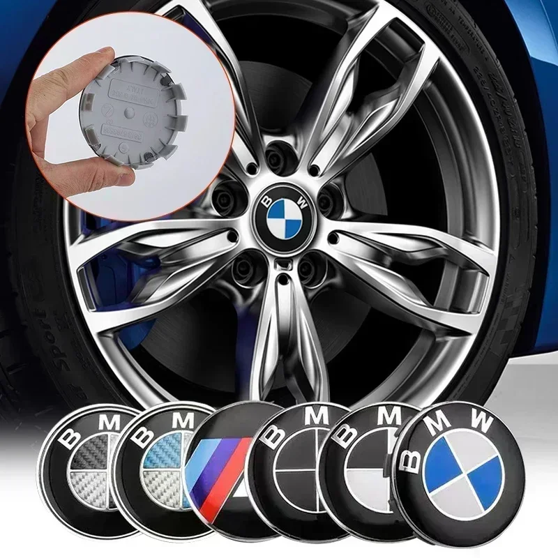 

56/68mm Auto Hub Caps for BMW 3 5 7 Series M M3 M5 M6 F01 F20 F10 X5 E36 Car Wheel Center Cover Hubcaps Decoration Accessories