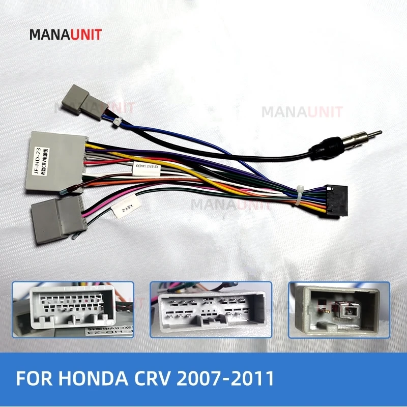 

For Honda CRV 2007-2011 16Pin Harness Adapter Android Player Multimedia Stereo Cables Canbus Canbox DVD Radio GPS Power Cord