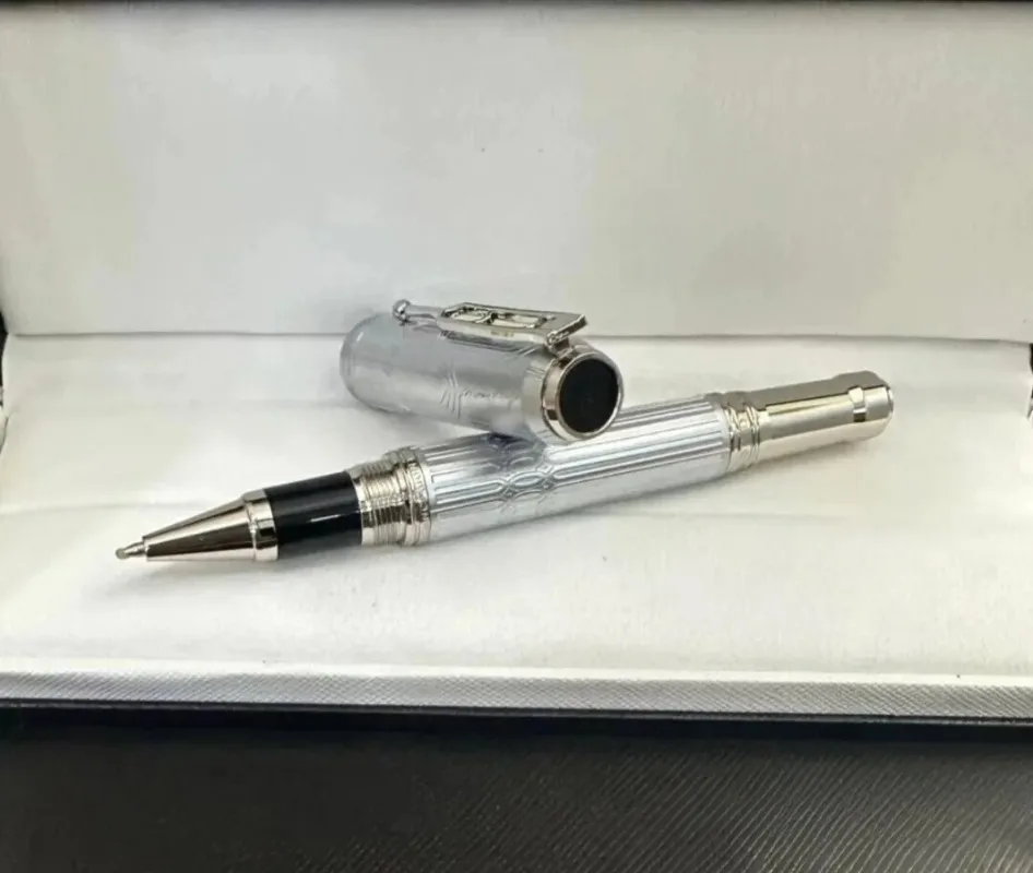 2026 New M Brand Retro Embossed Business Fountain/Rollerball Pen, Multi-Color Luxury Office Gift Pen（No Pen Box Included）
