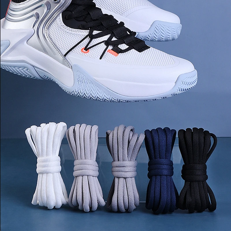 Half-round Shoe Laces for Basketball Sneakers Men and Women Casual Shoes