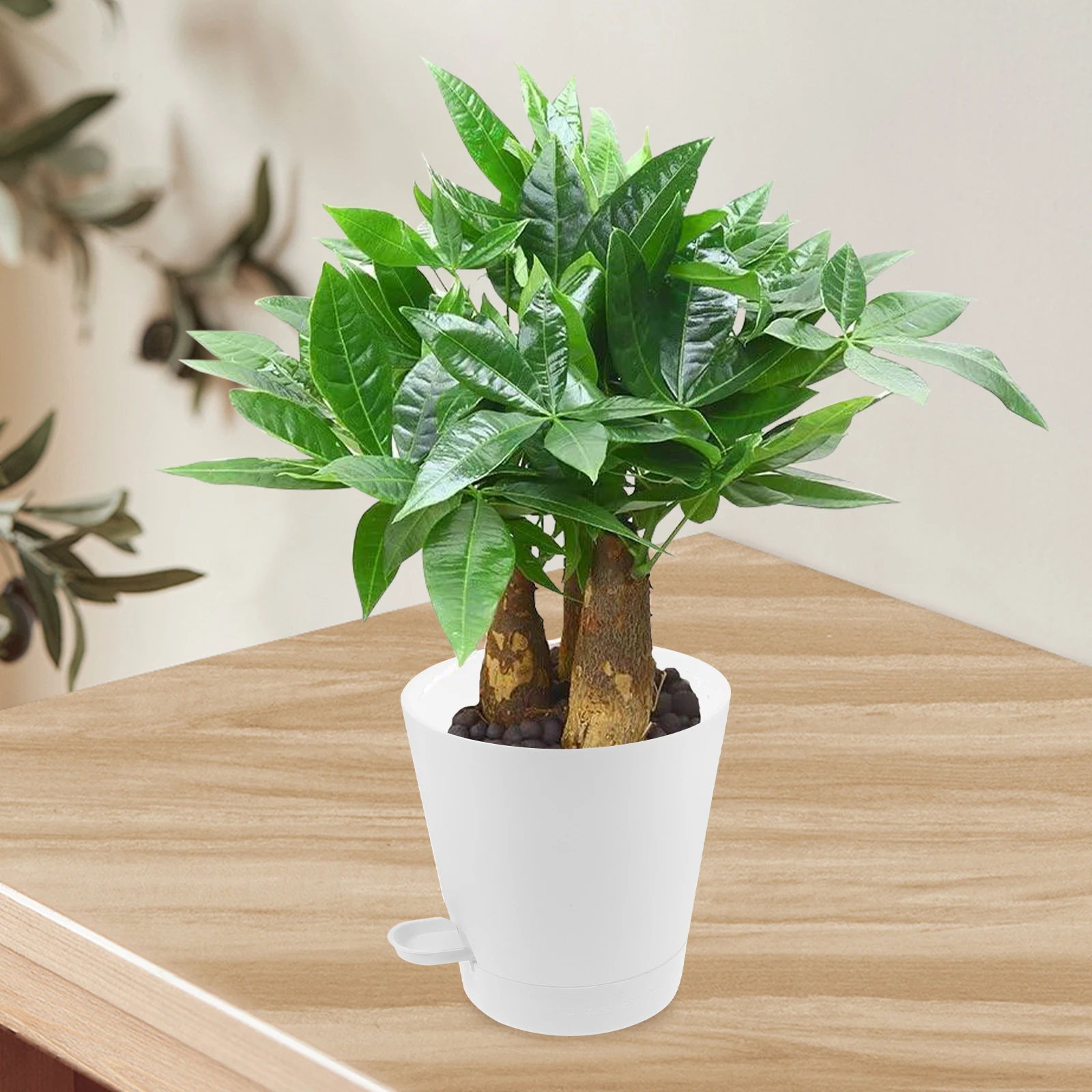

5 Pcs Watering Flower Pots Plastic Planters Balcony Self Watering Planters Garden Decor Containers Planter