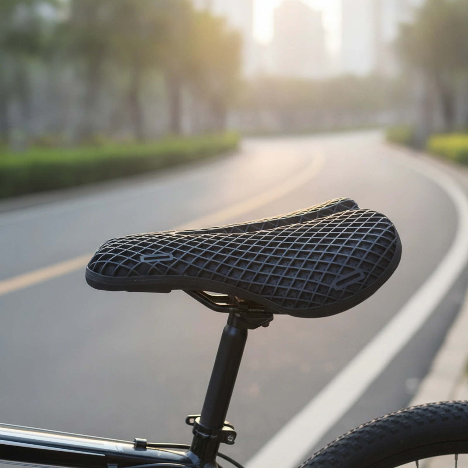 Motorcycle Gel Seat Cushion Shock Absorbing Motorcycle Seat Cushion Breathable Ventilated for Motorcyclists, Daily Commuting