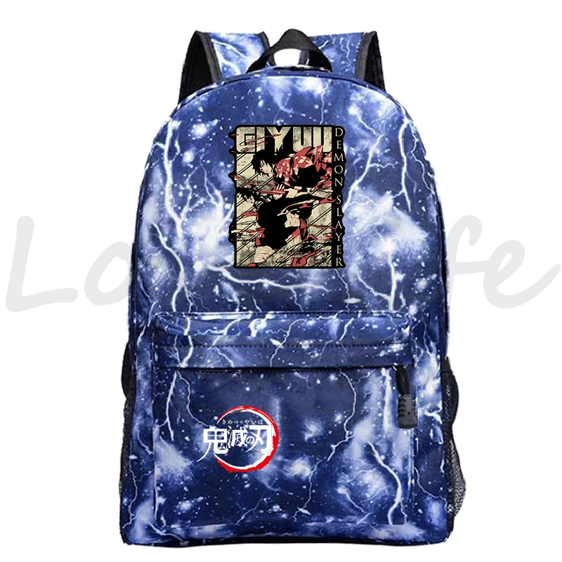 Mochila Demon Slayer: Kimetsu no Yaiba Zaino Borse da scuola Giappone Manga Zaino Ragazze Ragazzi Cartoon Bookbag Viaggio Sport Daypack