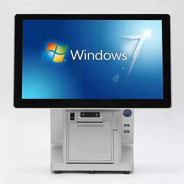 Terminal POS 15 Inci Sistem POS Ritel Windows Semua dalam Satu Penjualan Hitam