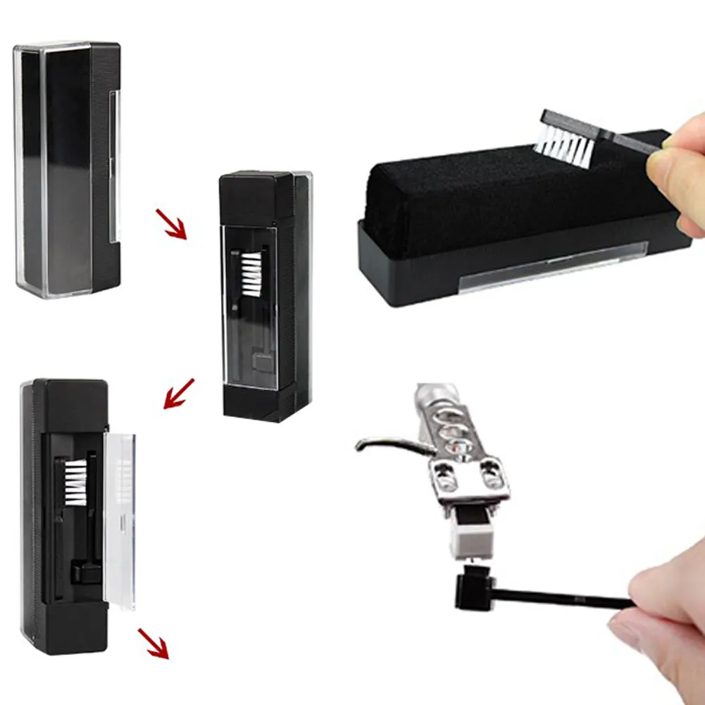 Detergente per dischi in vinile Spazzola multifunzionale per la rimozione della polvere dei dischi in vinile Spazzola per la pulizia del fonografo Accessori per giradischi