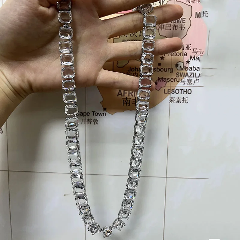 NONE Original 2025, Halskette, edles Schmuckset für Frauen, Wassertropfen, geometrischer Zirkon, Kristall, Halskette, Armband, Ohrringe, Schmuck 6