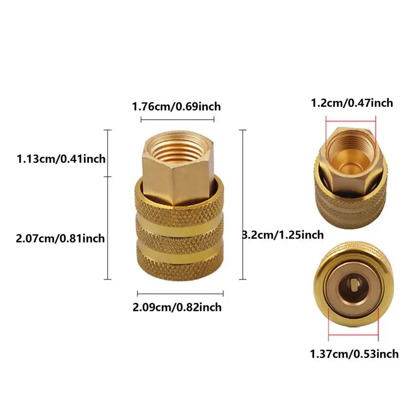 Car Tire Air Chuck Inflator Pump Valve Connector Clip-on Adapter Car Brass 13mm Tyre Wheel Valve Inflatable Pump Nozzle For Bike