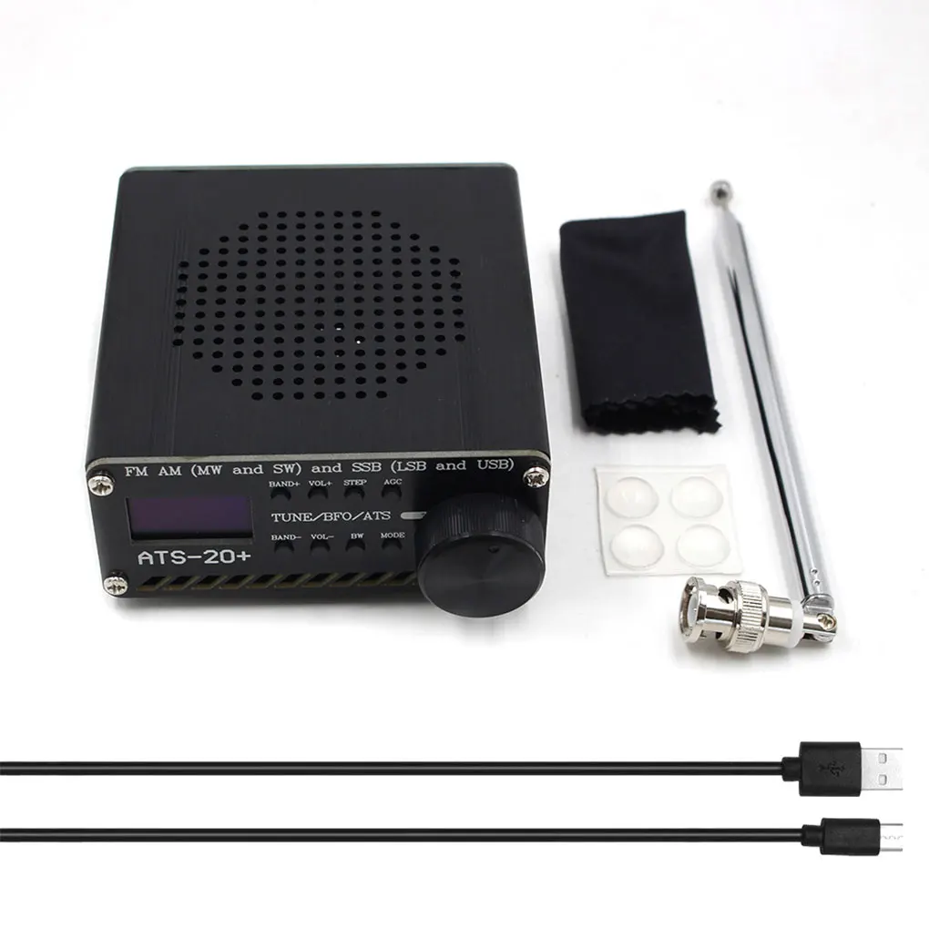 ATS-20 Plus rádio com antena, freqüência sustentável, Consumer Electronics, receptor de radiograma, todas as bandas, Si4732