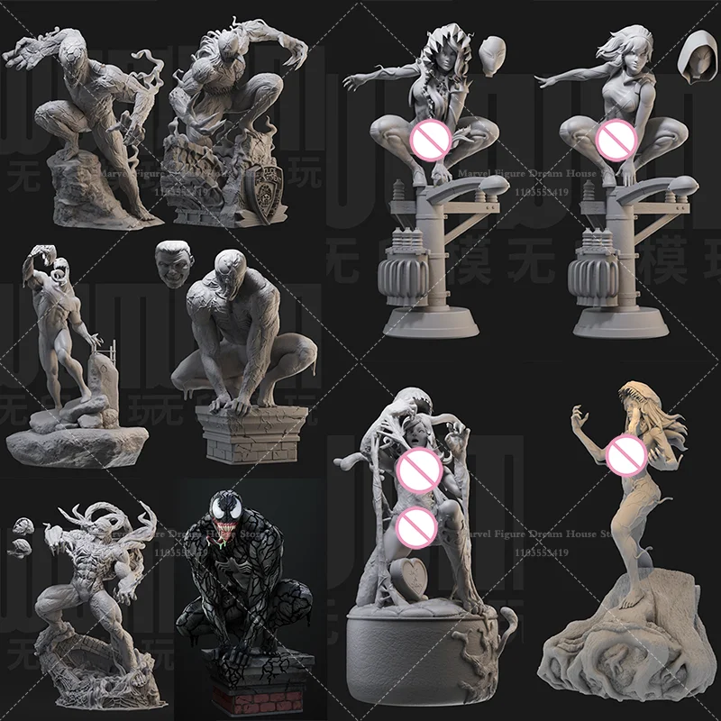 

1/24 1/18 Scale DIY Self-assembled GK 3D Resin Un-panited Doll White Model Morally Ambiguous Walks Between Hero And Villain