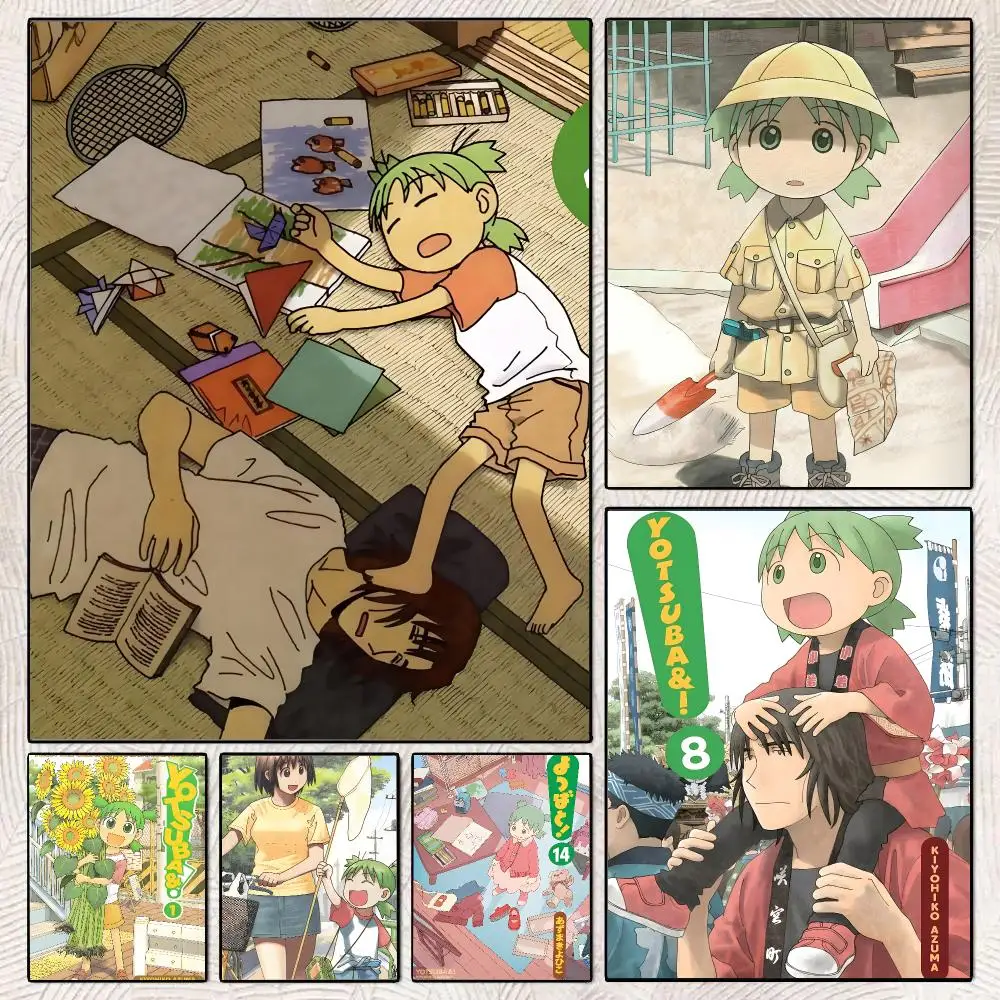Y-Yotsuba Koiwai Animation Poster Decorative Wall Art Stickers Mural For Home Living Room Hallway Decor Gift