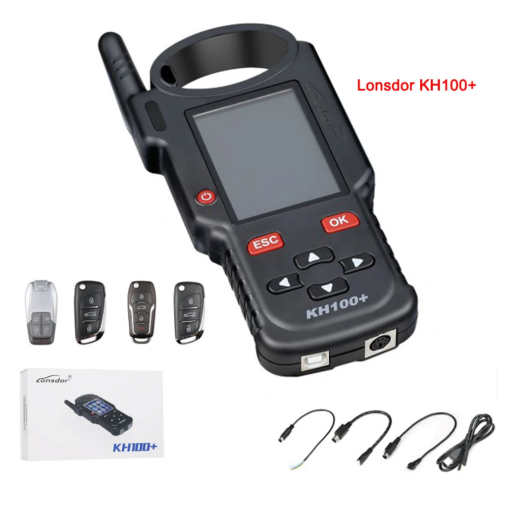 

Remote Key Programmer Tool For Lonsdor KH100+ Latest Handheld Device Version Chip Identify Copy Remote Frequency Update Online