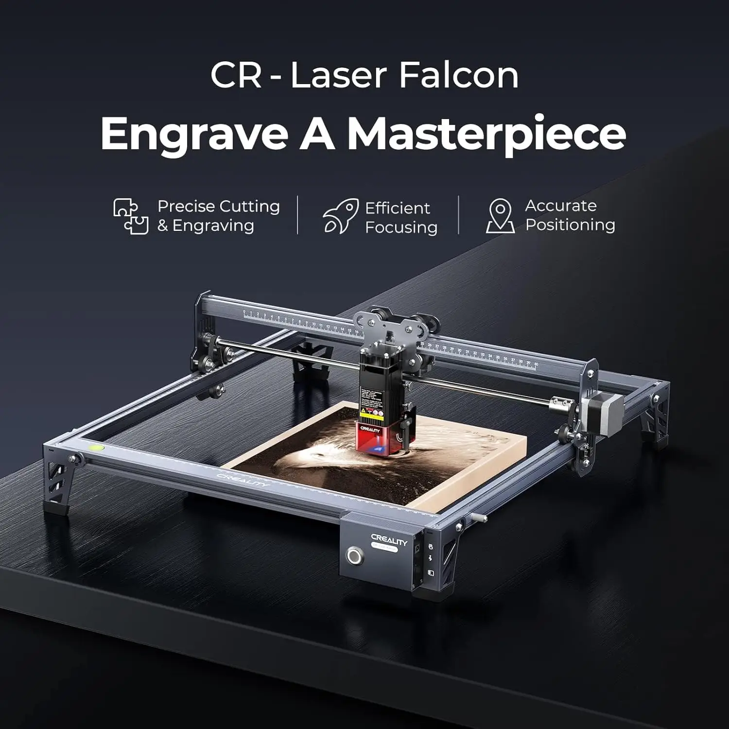 Creality Falcon 5W Laser Engraver, 72W Output Power Efficient Laser Engraving Machine, 10W Laser Cutter, CNC Machine for Wood