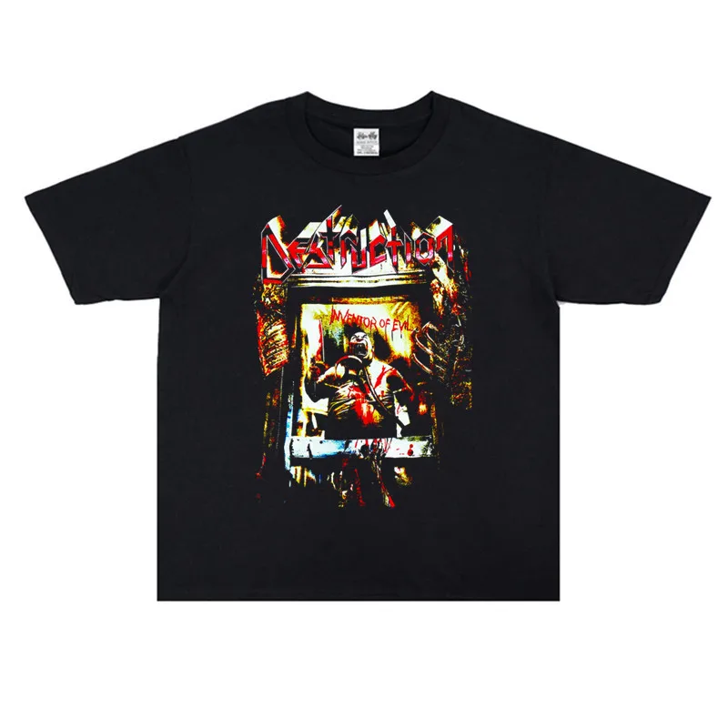 German Thrash Metal Speed Rock Destruction Band Print T-Shirt Short Sleeve Loose Women's Shirt