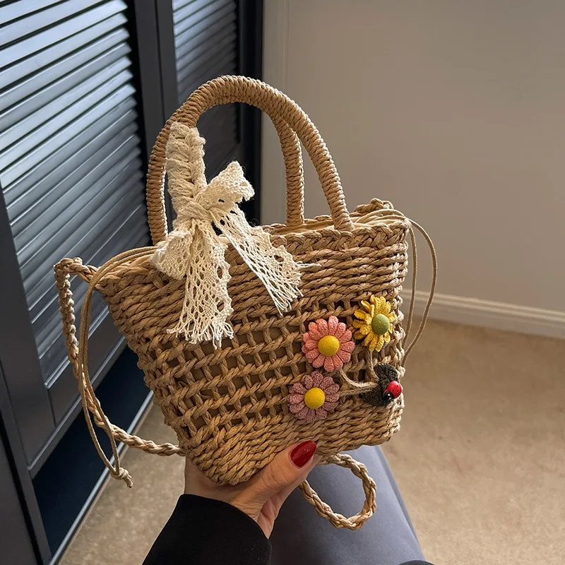 

Соломенная сумка, женская сумка, модная сумка-мессенджер, плетеная портативная сумка-корзина, сумка-ведро для женщин