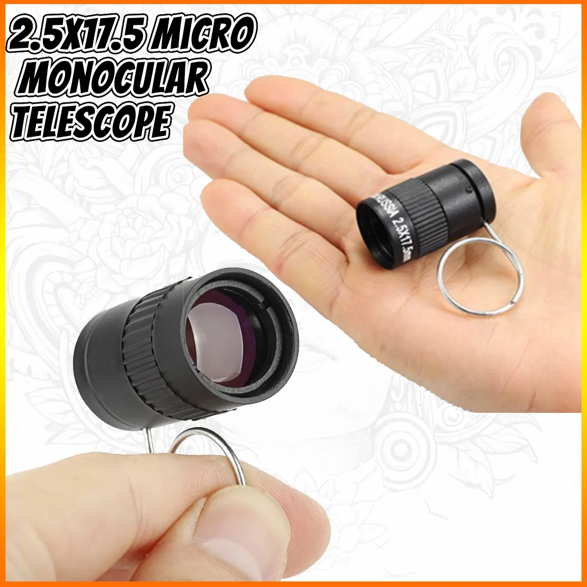 

2.5x17.5 Mini Monocular Telescope Portable with Meta Optical Focus Thumb Telescope for Bird Watching Hunting Camping Travel