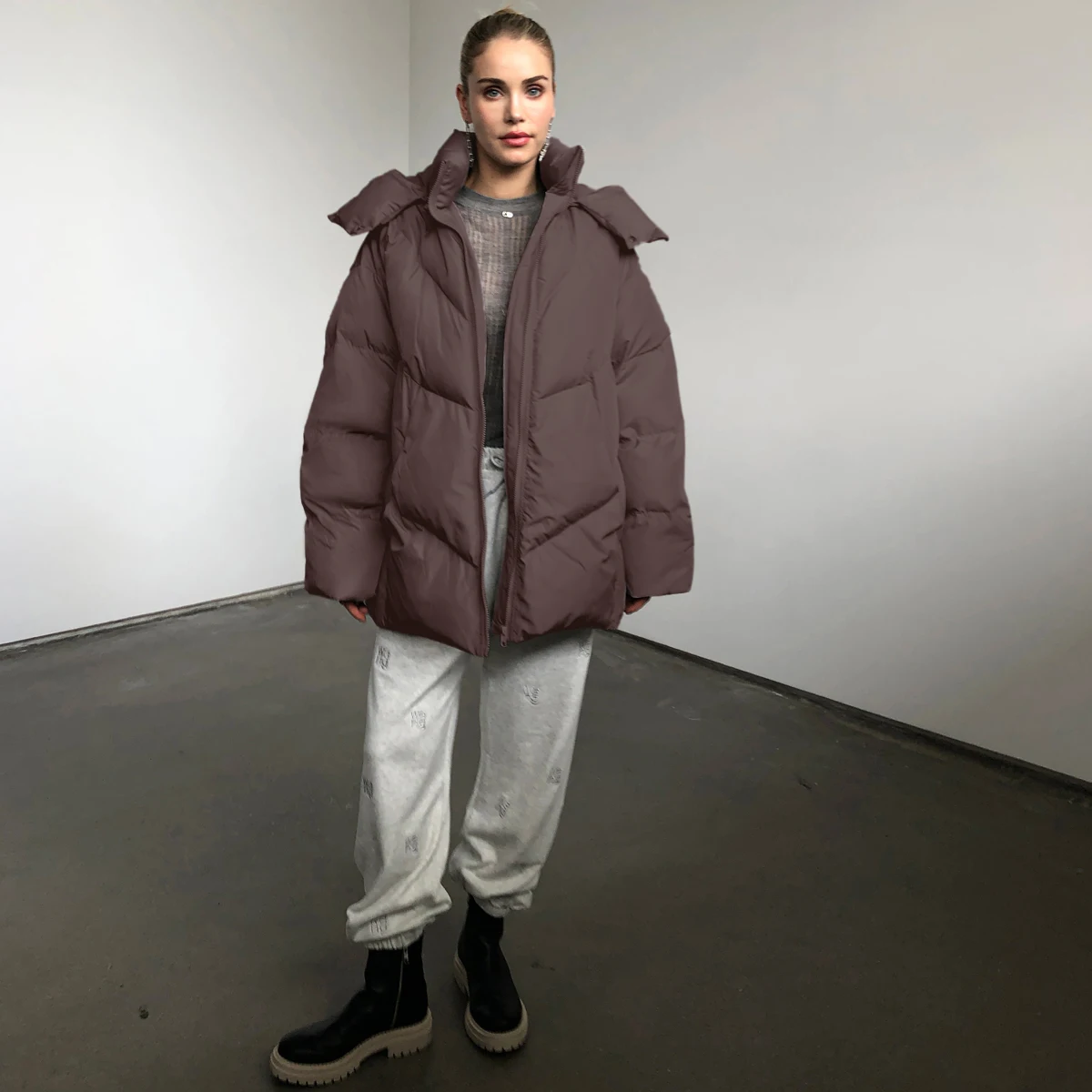 2025 Abrigo de invierno para mujer Parkas cálidas y gruesas con estilo