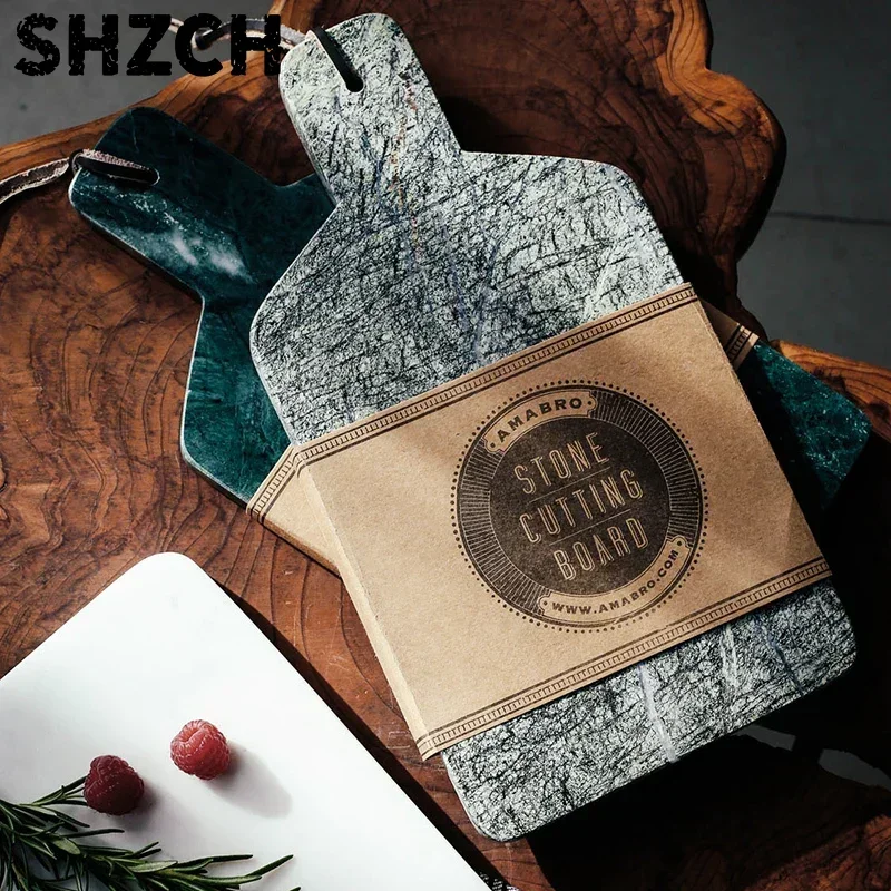 Marble Cutting Board Multi-Use Dessert & Cheesecake Tray Bread Chopping Board Stylish Fruit Storage Kitchen Tool