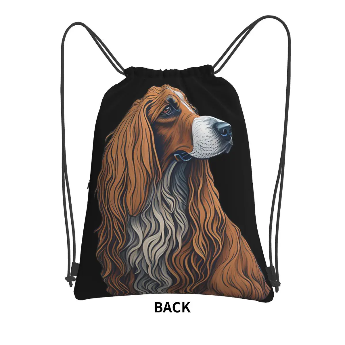 Afghan Hound (Stiker dan cetakan) ransel tas tali serut mode bundel tas sepatu saku untuk siswa sekolah