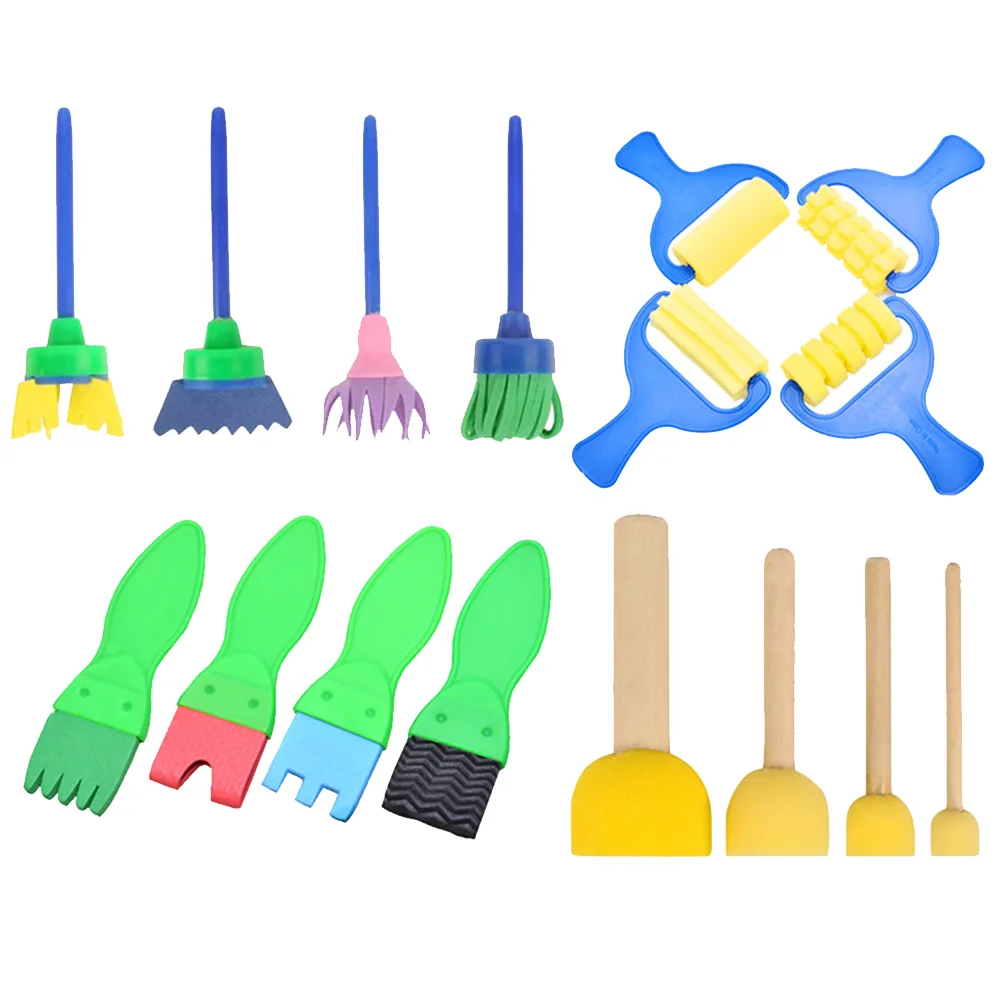 16 Pcs Toys for Infants Childrens Kid Painting Brush Graffiti Color Brushes Kids