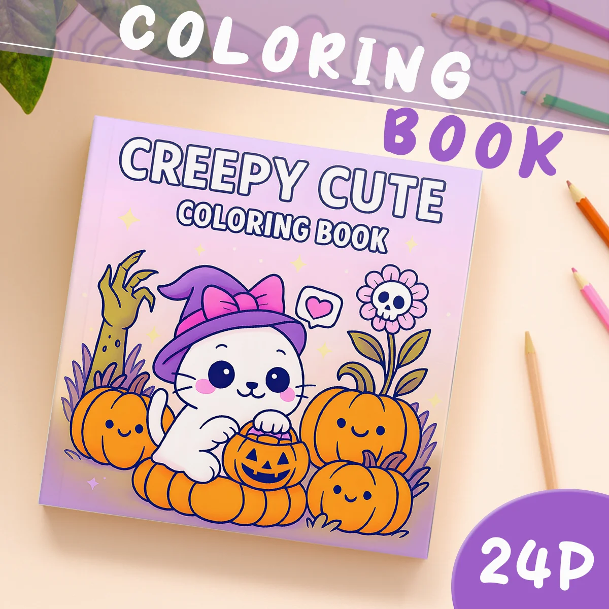 Halloween CREEPY CUTE Coloring Book for Adults Featuring Cute Cozy Daily Activities for Relaxation (Cozy Spaces Coloring)