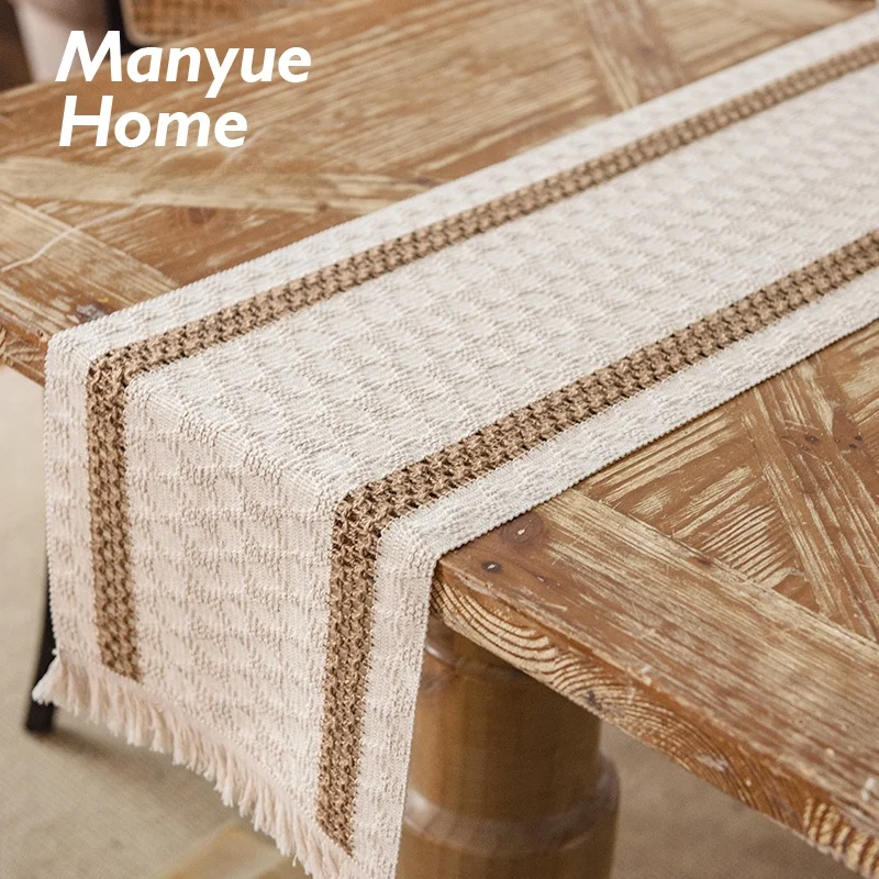 

Скандинавская ретро-дорожка на стол из хлопка и льна, длинная накидка на обеденный стол, чайный столик, тумбу под ТВ, домашний текстиль, декор для столовой
