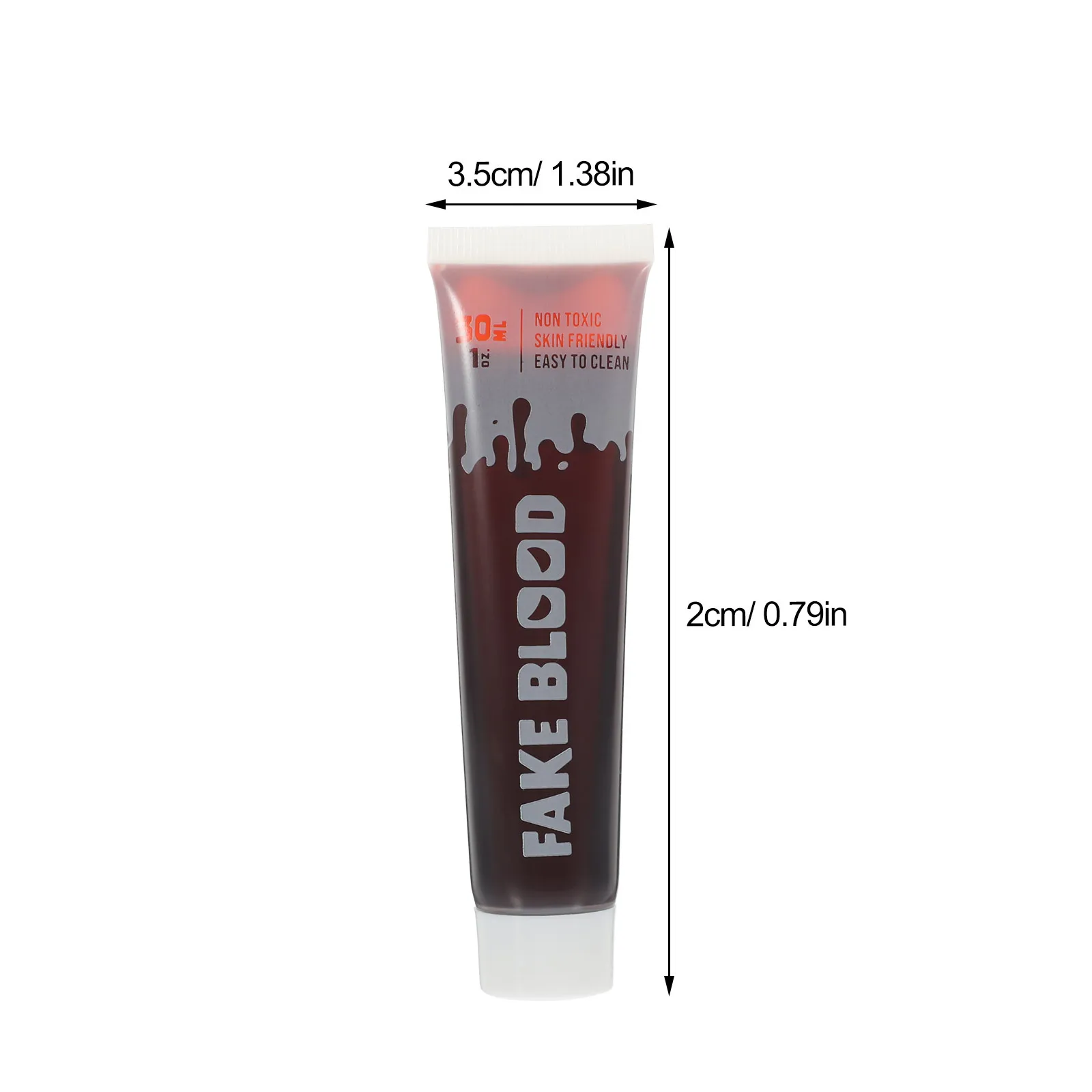 2 ขวดเลือดปลอมสำหรับแต่งหน้าฮาโลวีน สีแดง สำหรับแต่งหน้าซอมบี้ เอฟเฟกต์สยองขวัญ แผลเป็น รอยฟกช้ำ แกล้งคน