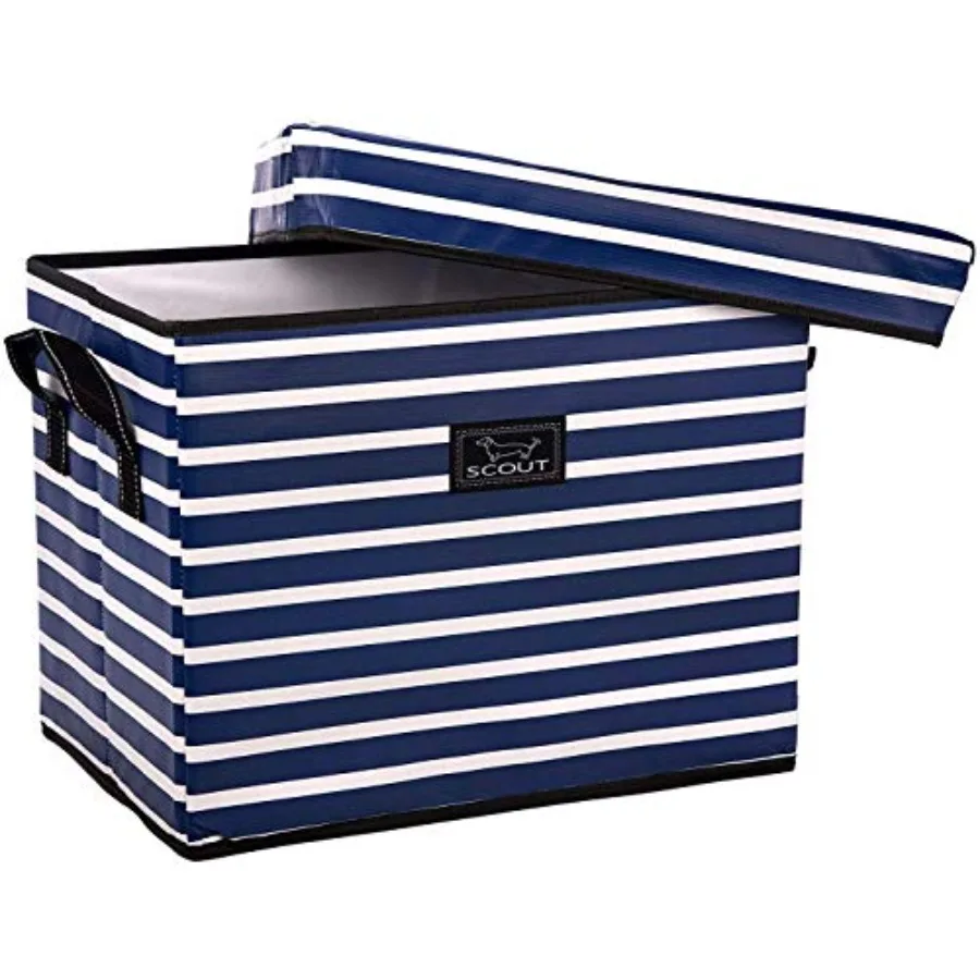 

Rump Roost MED - Medium Lidded Storage Bin with Handles, Collapsible, Stackable, Doubles as Seat or Table, Holds 80 Lbs