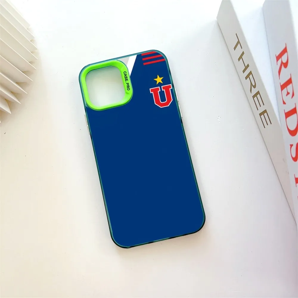 Chile University Logo Phone Case Trendy Brand Colored Silver Trendy For IPhone 15 14 13 12 Pro Max 11 2023 Fashion Couple