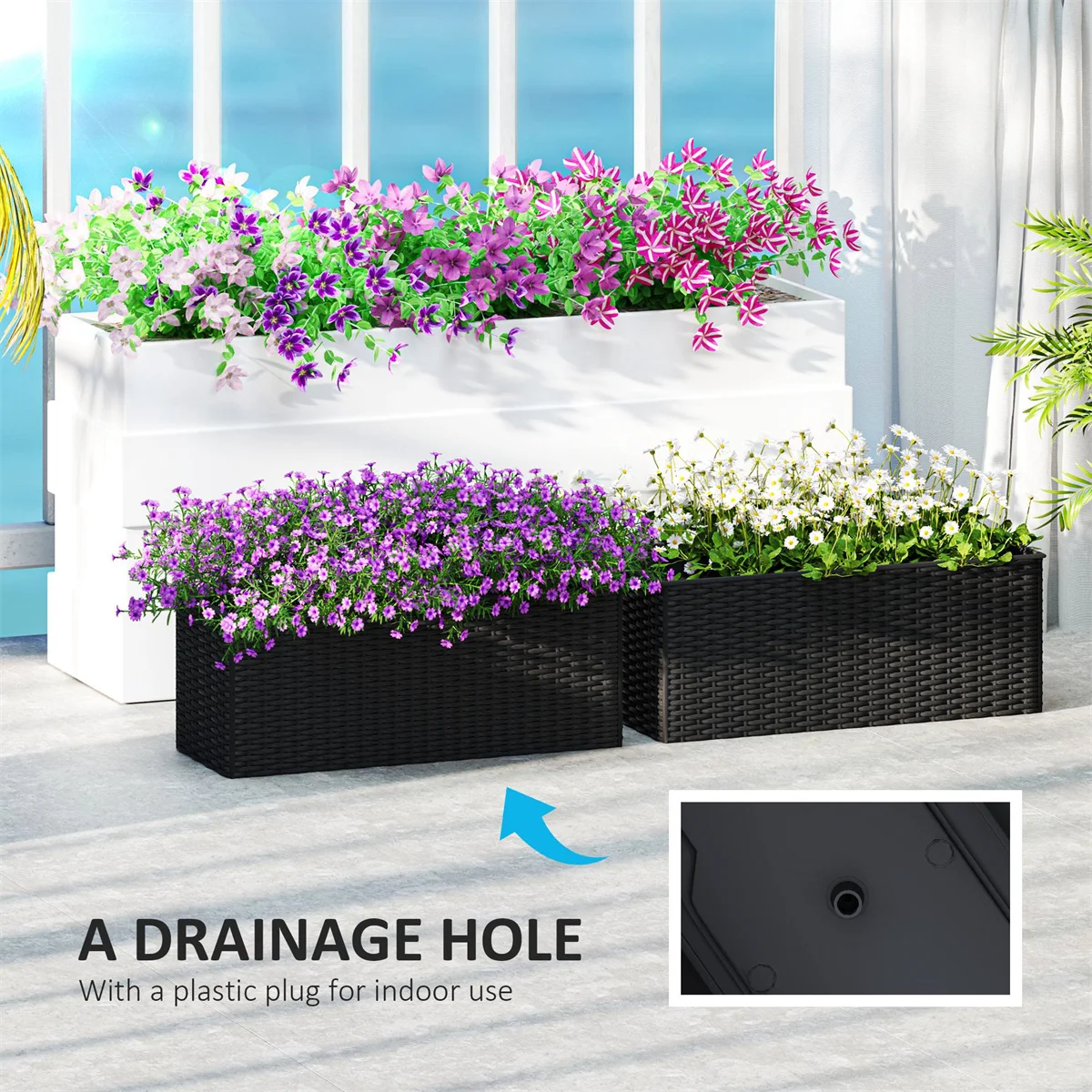 

Elevated Planter Box for Indoor & Outdoor Plants, for Flowers/Vegetables/Tomatoes/Herbs on Garden/Patio/Balcony