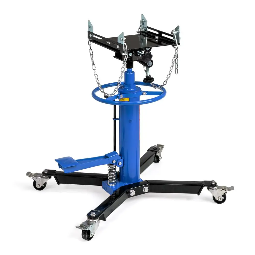 

Transmission Jack, 1660 lbs 3 4Ton Hydraulic 2Stage High Lift Vertical Telescoping Floor Jack Stand, 34 to 68 Lifting Range, w
