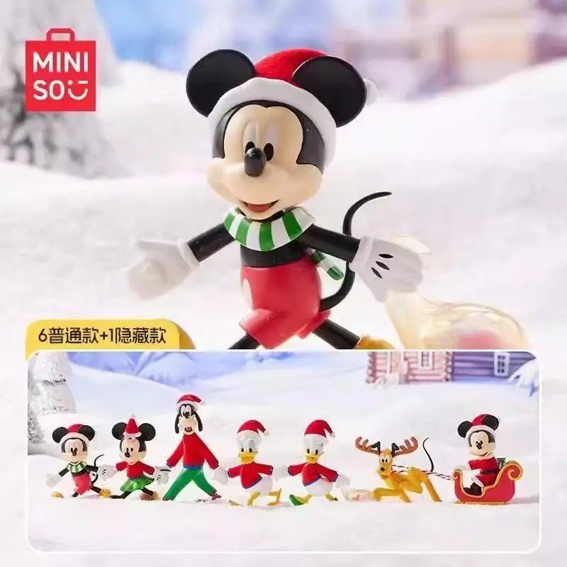 

Disney Hand in Hand Series Christmas Blind Box Mickey Mouse Figurine Desktop Decor Cute Gift for Girls Birthday Collection