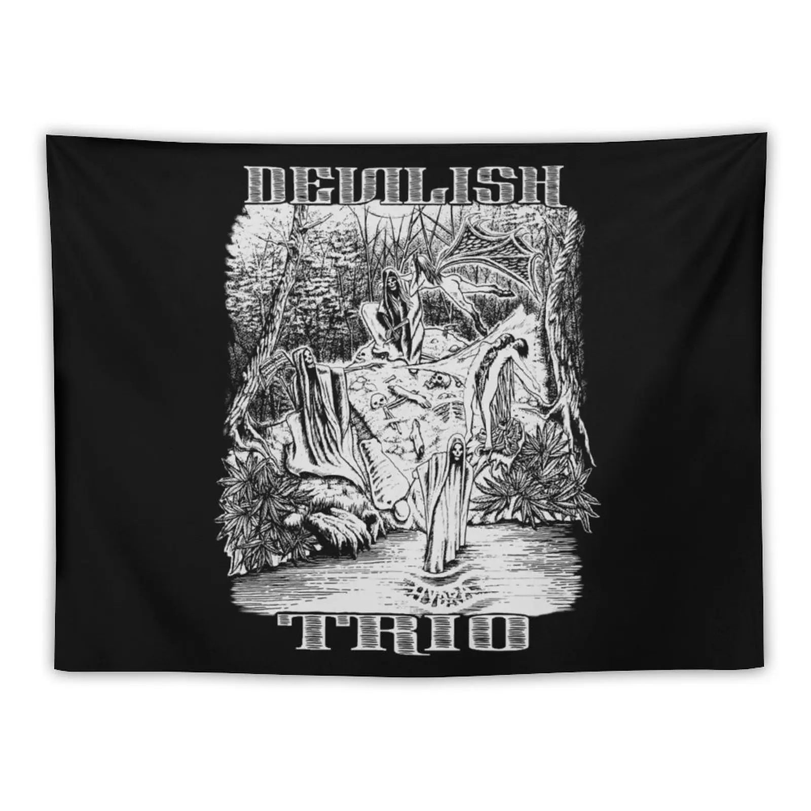 

Devilish Trio Past Junts Tapestry Wall Coverings Room Decor Aesthetic