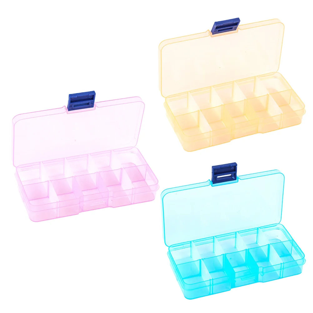 

3pcs Plastic Jewelry Storage Box Simple Practical Organizing Holder For Necklaces Rings Earrings Coins Beads Crafts Smooth