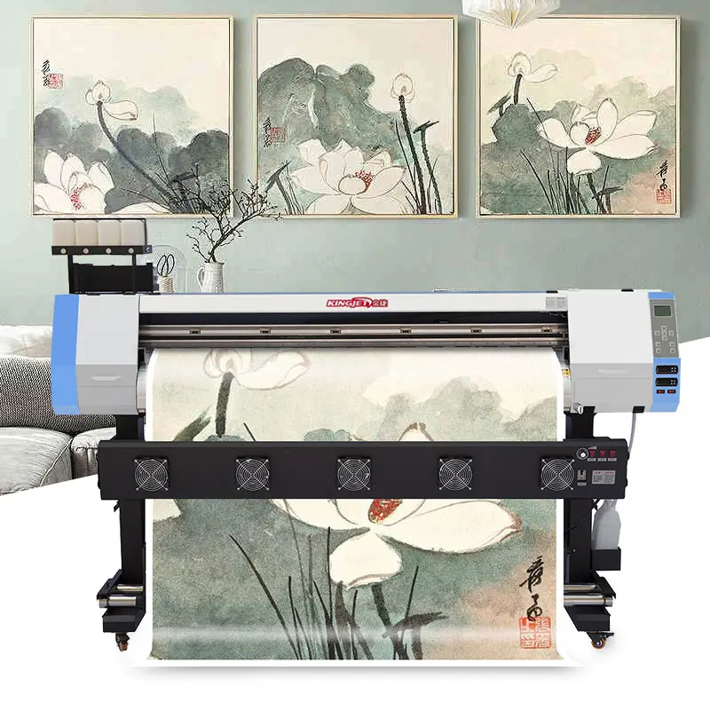 New Technology 1.6m Kingjet Wall Paper Eco Solvent Printer Machine