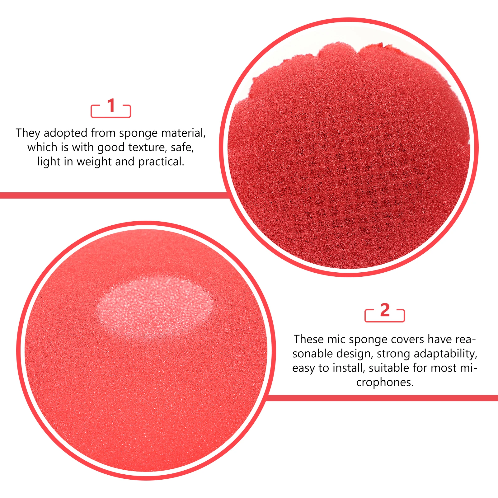 

400pcs Microphone Sponge Disposable Protective Covers For Conference Stage Ktv Mic Accessories Mic Sleeves Sanitary Noise