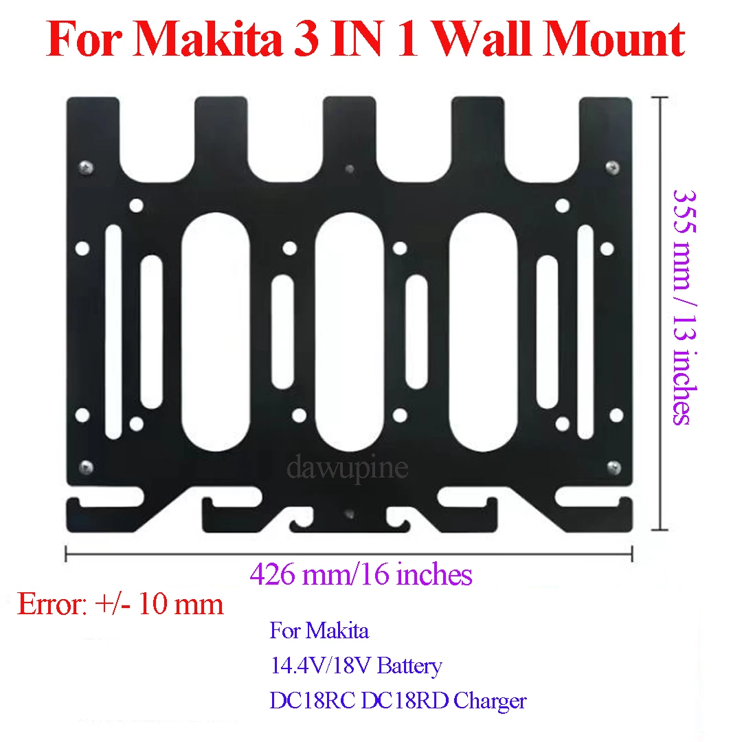 Multi functional Wall Mount Bracket For Makita Battery Case Holder Charger Power Tool Drill Fixed Storage DC18RD DC18RC BL1830
