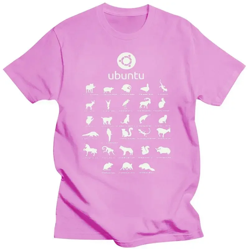 Mens Clothing Ubuntu Linux Releases T-Shirts For Men Printed Funny T Shirt Distro Linux Debian Crew Neck Tees Cotton Short Slee