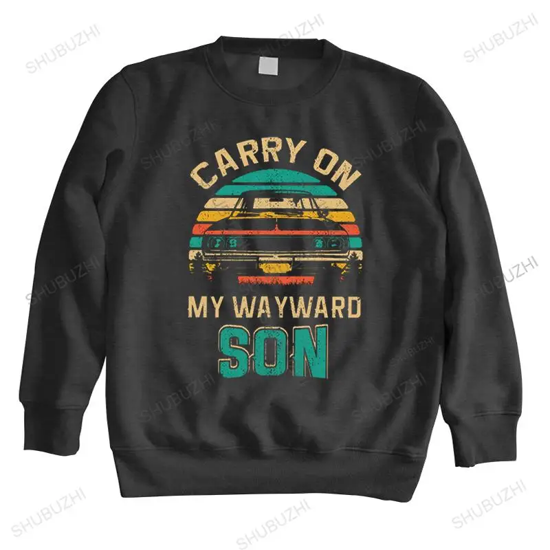 Carry On My Wayward Son hoodie for Men Cotton Urban sweatshirt Drama Hunter TV Supernatural cool sweatshirts Tops Clothing