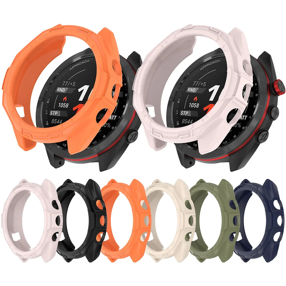 TPU Protective Case Cover for Garmin Approach S70 Smart Watch Clear Colorful Soft Protector Cover Shell