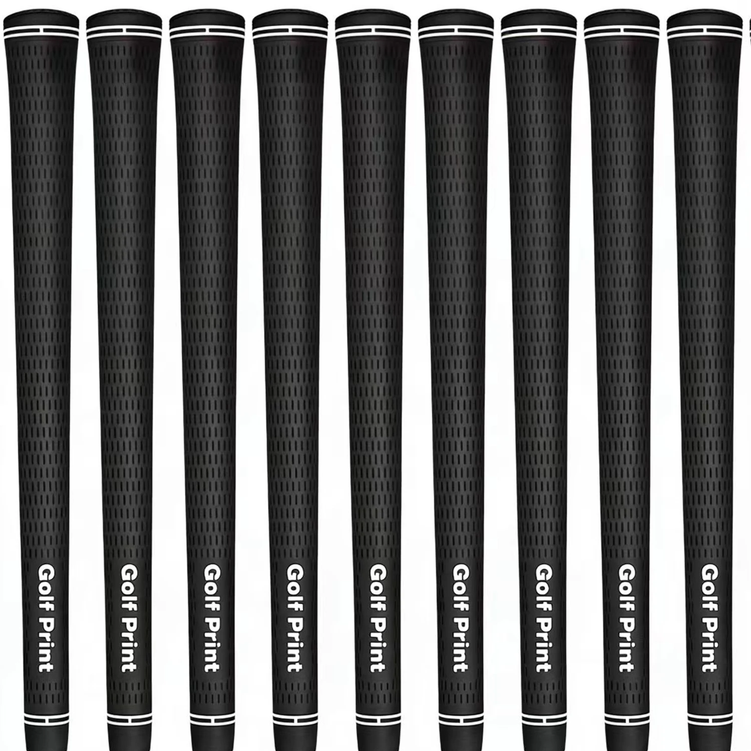golfprint-black-undersize-standard-midsize-jumbo-golf-club-grips-high-quality-rubber-grip-for-driver-wood-and-irons