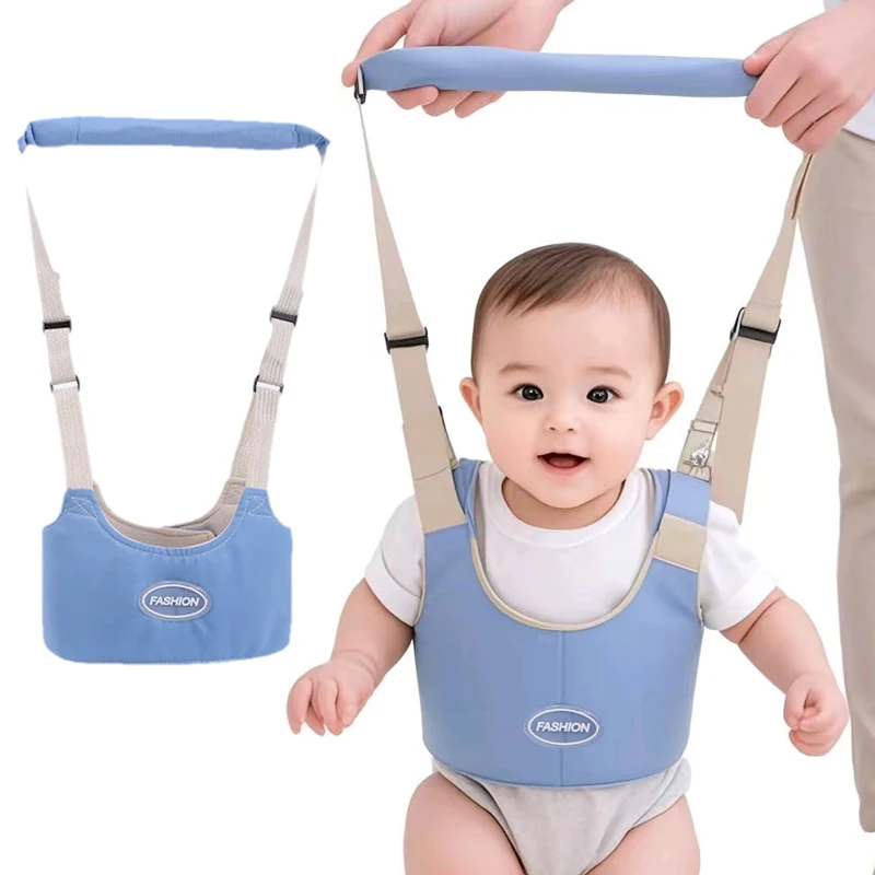 Baby Walker Toddler Walking Harness Handheld Helper Adjustable Standing Up Walking Learning Helper for Toddler 7-24 Month-Blue
