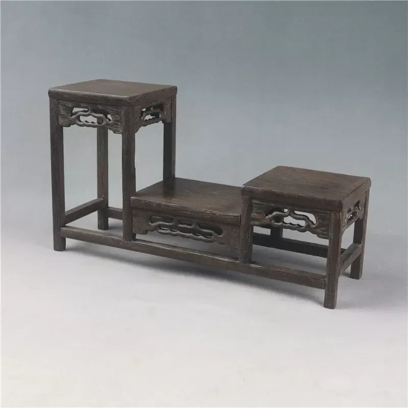Chicken Wing Wood Display Stand Mahogany Ornament Succulent Bonsai Chinese Antique Teapot High Low Shelf Duobao Pavilion Base