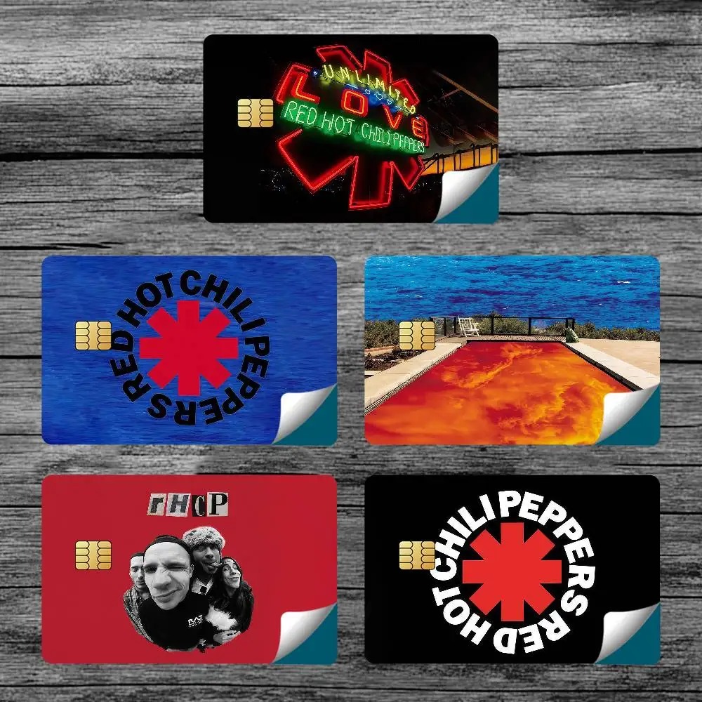 R-Red Hot C-Chili Peppers Californication - Pegatinas para Tarjetas Bancarias y de Autobús, Decoración Genial, Impermeables, 4 Unidades