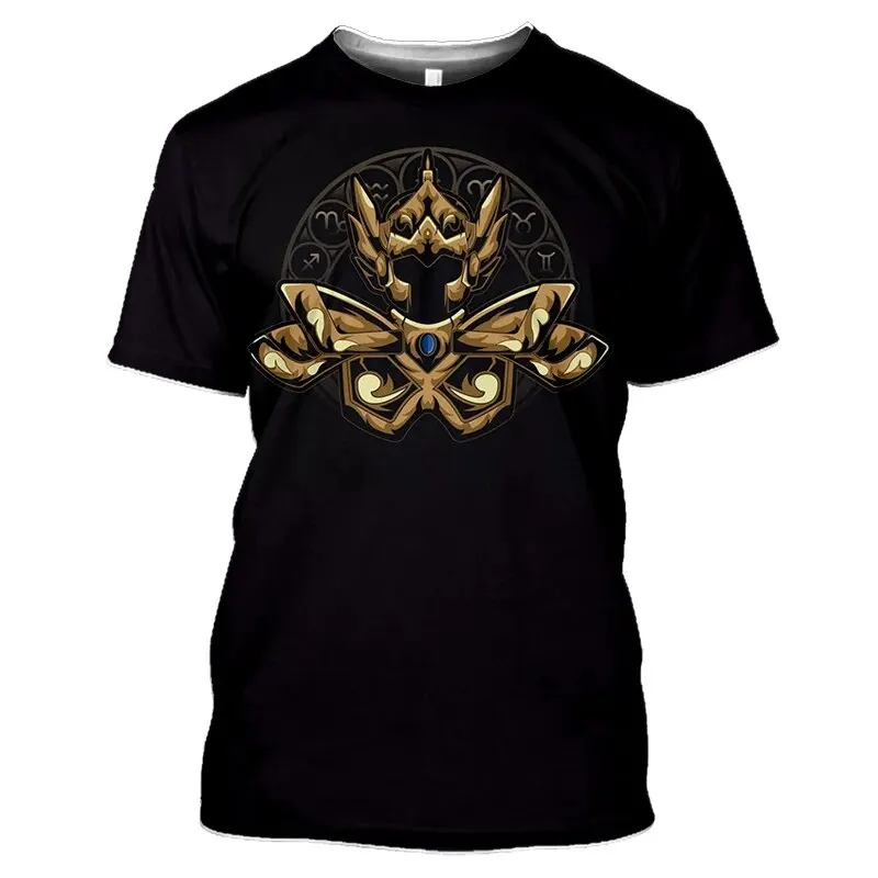 Sommer Saint Seiya Anime 3D-Druck T-Shirts für Männer und Frauen Lässige Mode Übergroße Kurzarm-T-Shirts Herren-Oberteile Männerkleidung – Detail 15