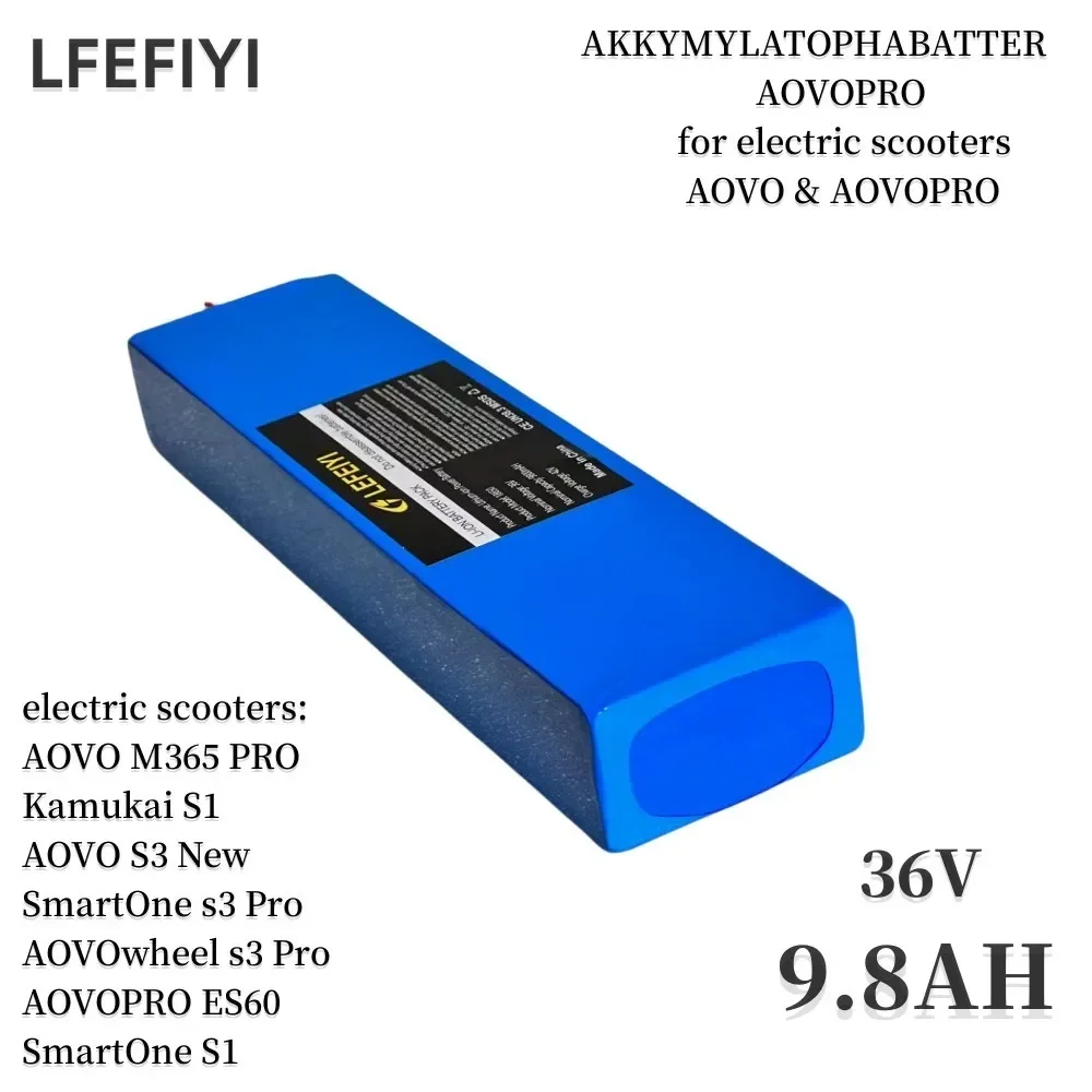 36V 9.8ah for AOVO / AOVOPRO /M365PRO/ Electric Scooter Lithium Battery 18650 10S3P