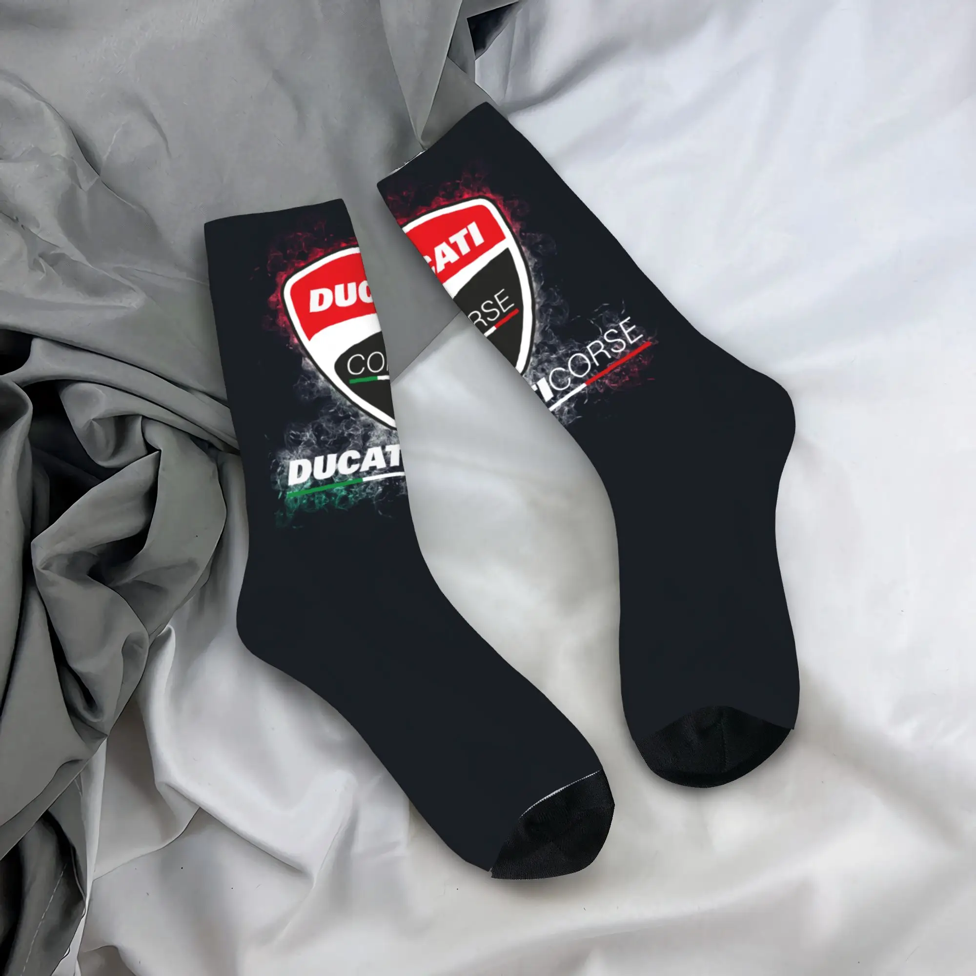 Image of Maßgeschneiderte Ducati Motorrad-Socken für Herren und Damen, warme, modische Racing-Sport-Crew-Socken